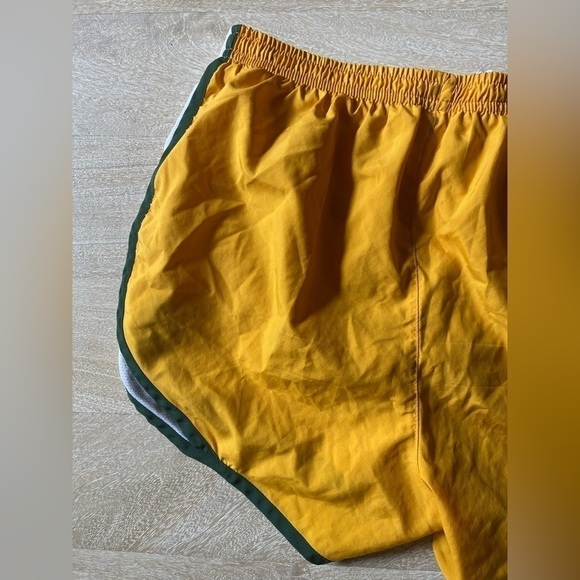 Nike Baylor University Drifit Yellow Green White Athletic Workout Running Shorts - Picture 5 of 11